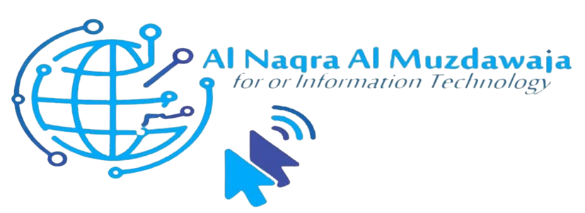 شعار شركة النقرة المزدوجة لتقنية المعلومات